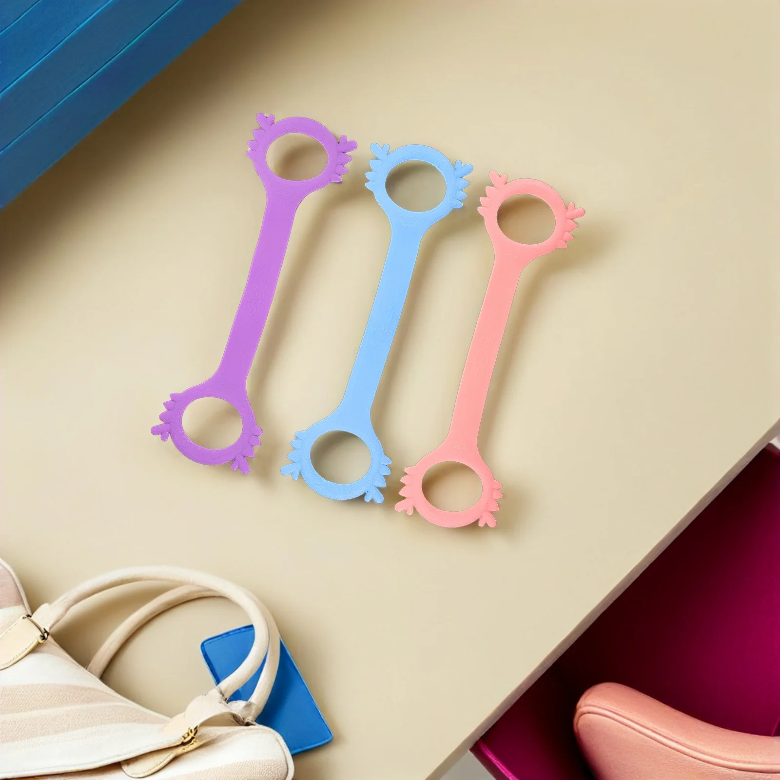 

3 PCS Puller Yoga Stretch Band Resistance Tubes with Handles Chest Expander for Woman Fitness Back