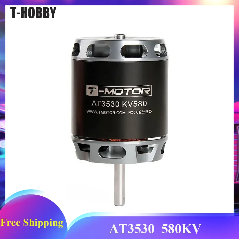 T-HOBBYT-MOTOR AT3530 KV580 Fixed Wing Airplane Long Shaft Brushless Motor for Long Distance Drones Rigid Wing UAV for Defense