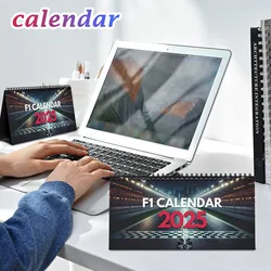 F1 Calendar 2025 Racing Calendar Paper Desktop Calendar Home Decoration Itinerary Arrangement Schedule Reminder Fans' Favorite