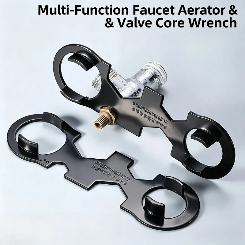 

Multi-Function Faucet Valve Core Wrench Carbon Steel Valve Core Removal Spanner Plumbing Tool for Kitchen Bathroom Tap Repair