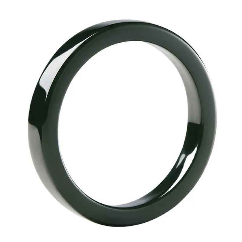 Natural Xinjiang Hotan Jade Square Bracelet for Women, Fine Material Jade Bangle