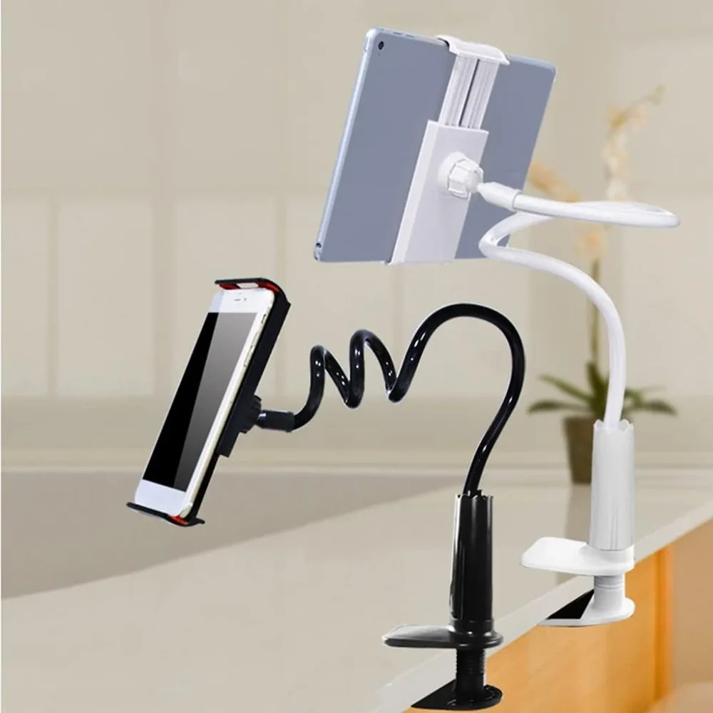 Grip Flexible Long Arm Gooseneck Bracket Mount Clamp for All Phones Tablet Laptop Used for Bed Desktop