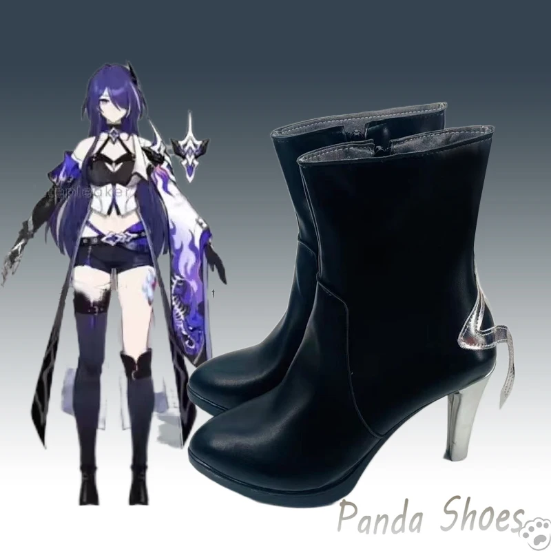 

Honkai: Star Rail Acheron Cosplay Shoes Anime Game Cos Long Boots Comic Cosplay Costume Prop Shoes for Con Halloween Party