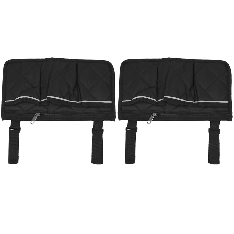 2X Wheelchair Side Bag For Back Wheelchair Storage Bag Pouch Fits Most Bed Rail Scooters Walker Power