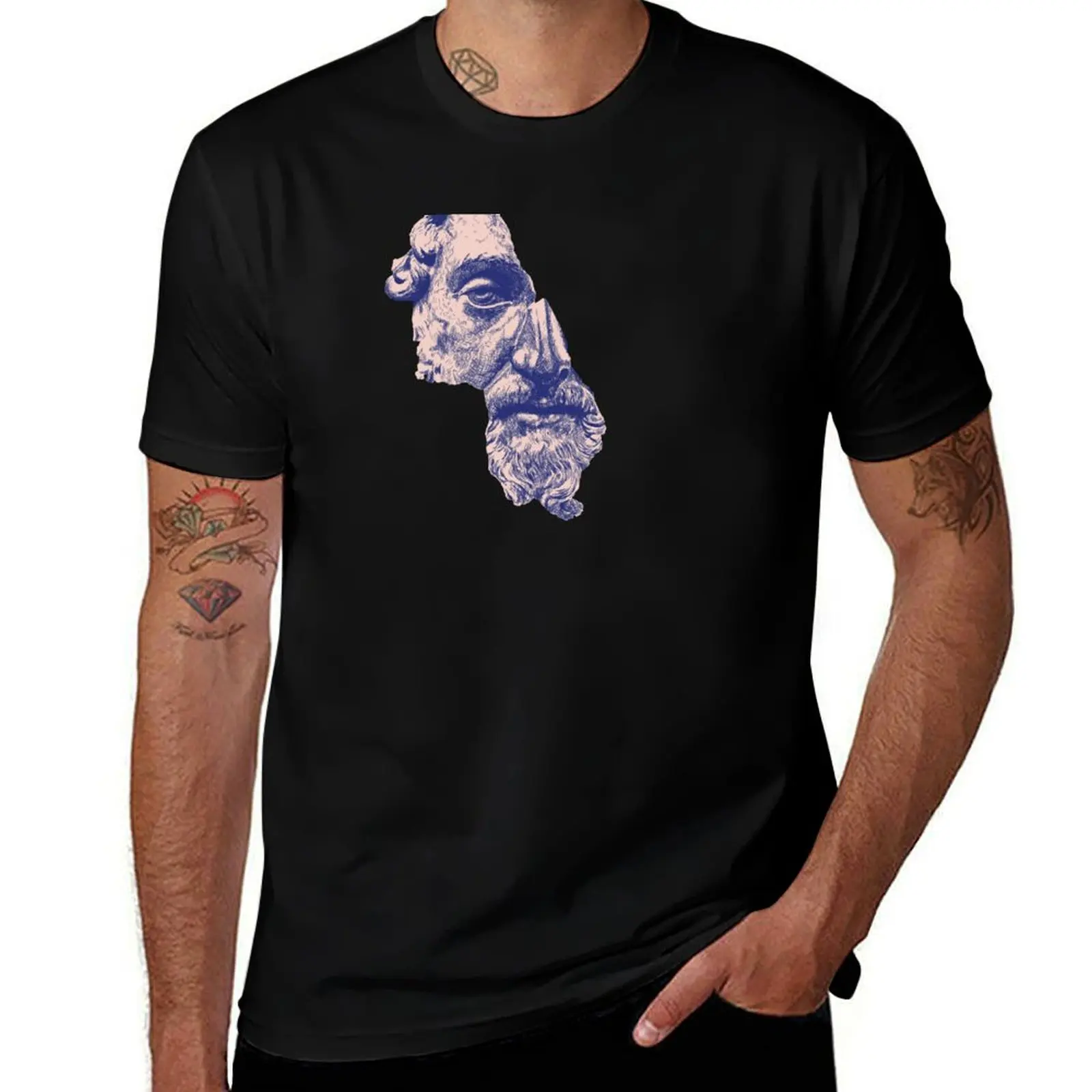 

MARCUS AURELIUS ANTONINUS AUGUSTUS / Ballpen T-Shirt t shirts for man graphic vintage anime tshirt