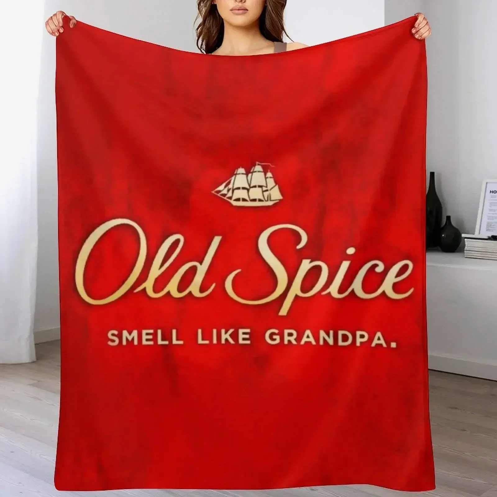Old spice Throw Blanket couch cozy soft plush fuzzy picnic outdoor blanket view 4