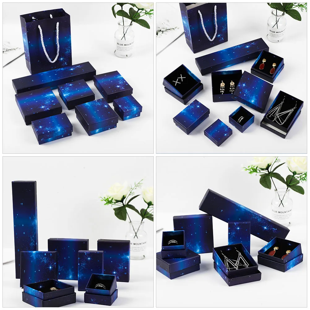 Scatole regalo per gioielli da 6 pezzi Eleganti mini piccole scatole per gioielli per anelli, orecchini, collane, bracciali, imballaggi per riporre oggetti