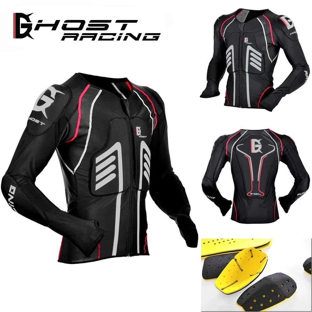 Brand New Motorcycle Soft Armor Jacket Men Full Body Protector Motocross Riding Protective Gear Chest Shoulder Protection Hoody