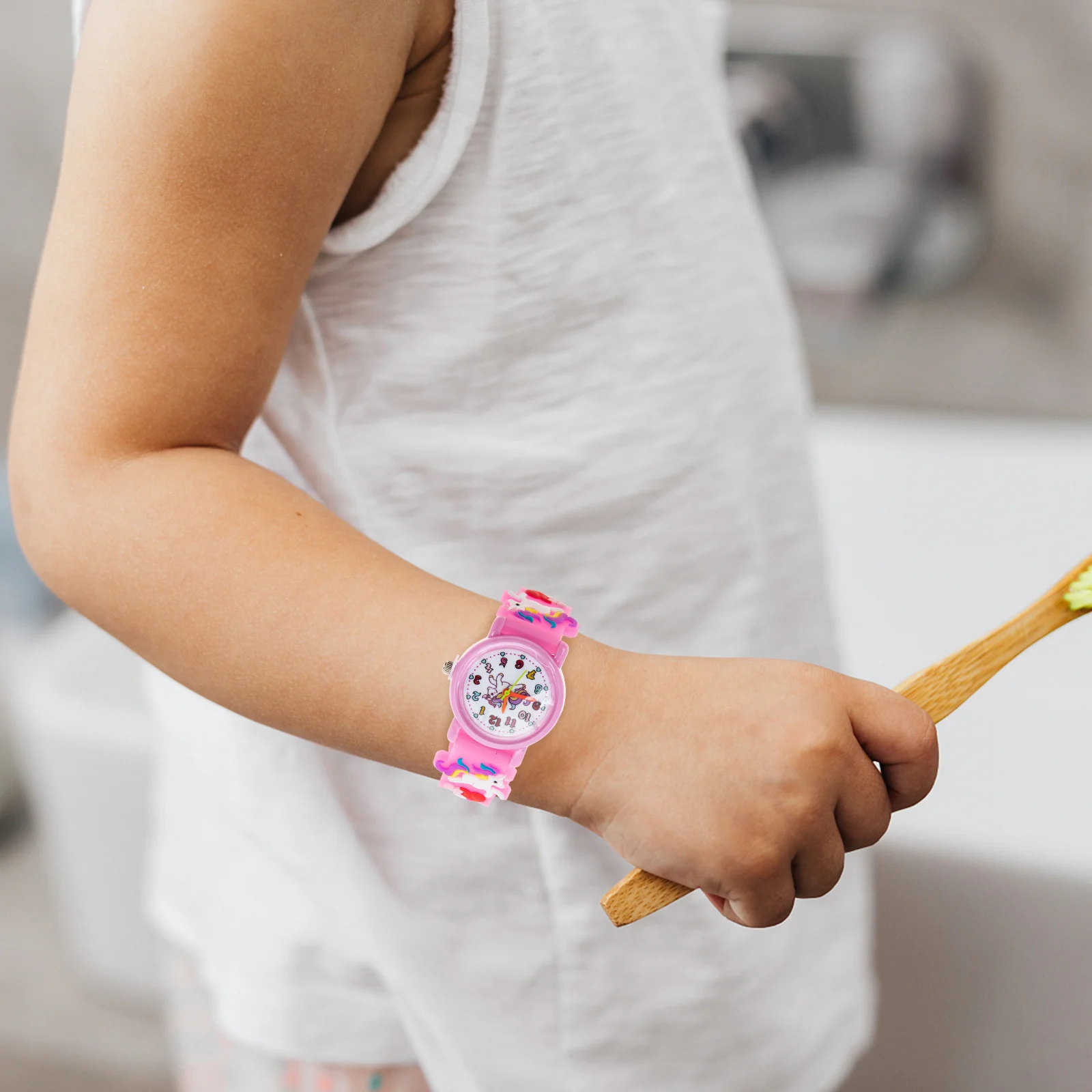Montre d'étudiant dessin animé, montre-bracelet légère et réglable, jolie montre cadeau licorne pour
