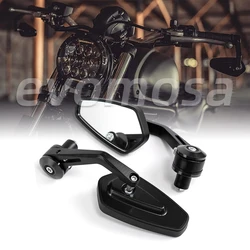 Motorcycle Bike Cruiser Chopper ATV Aluminum 7/8'' 22mm Bar End Side Rear View Mirror For BMW Ducati Aprilia Victory