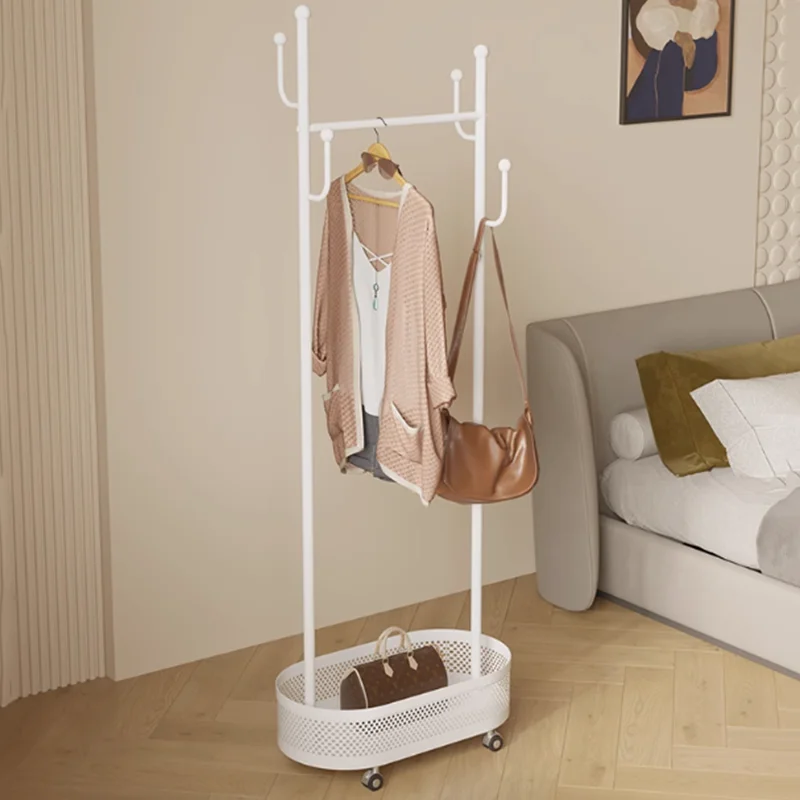 Basket White Clothes Hanger Nordic Pretty Storage Floor Clothes Hanger Bedroom Vertical Colgadores De Ropa Home Accessories