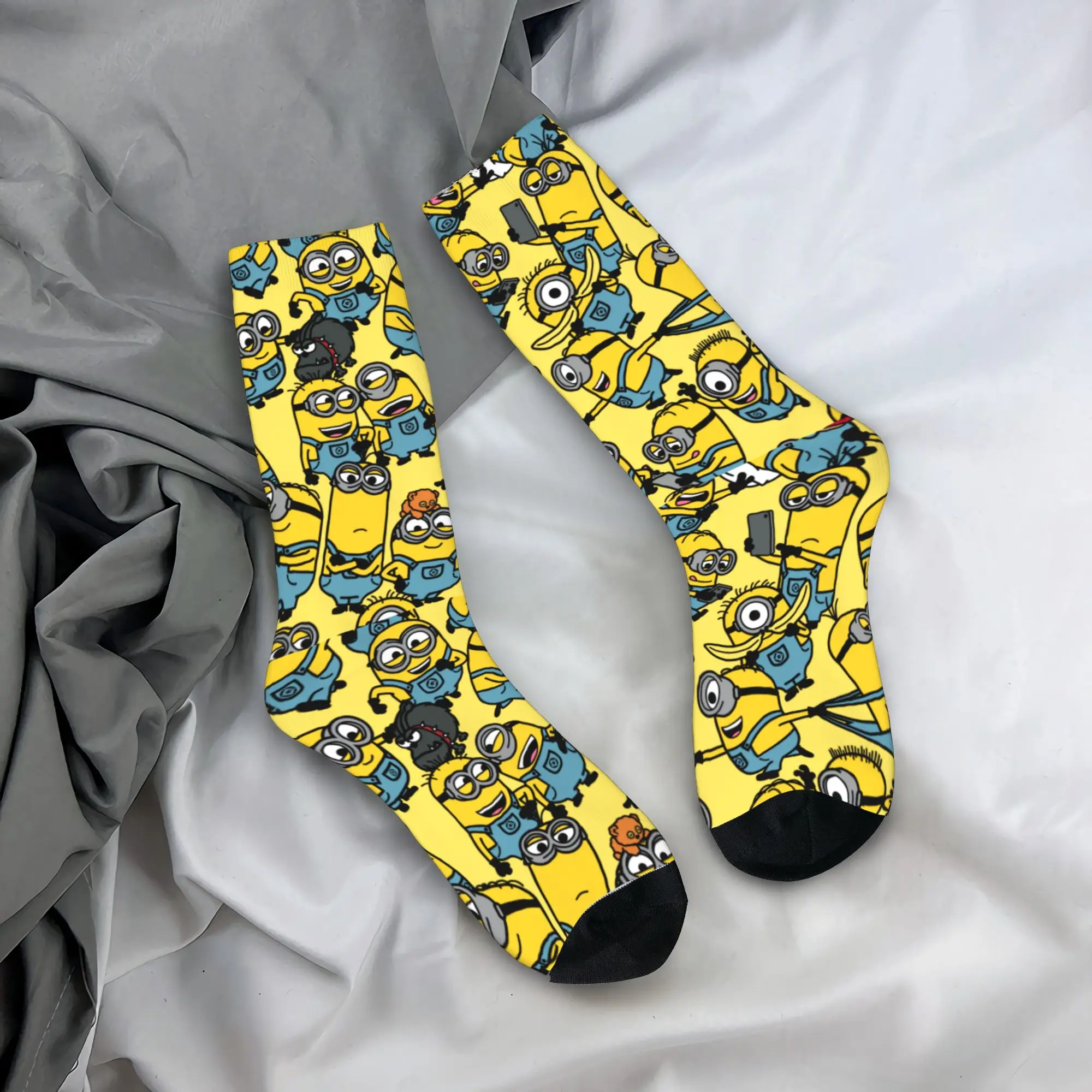 الخريف الشتاء مجنون تصميم الرجال النساء M- التوابع صعود Gru الكرتون الجوارب عدم الانزلاق سكيت الجوارب ،