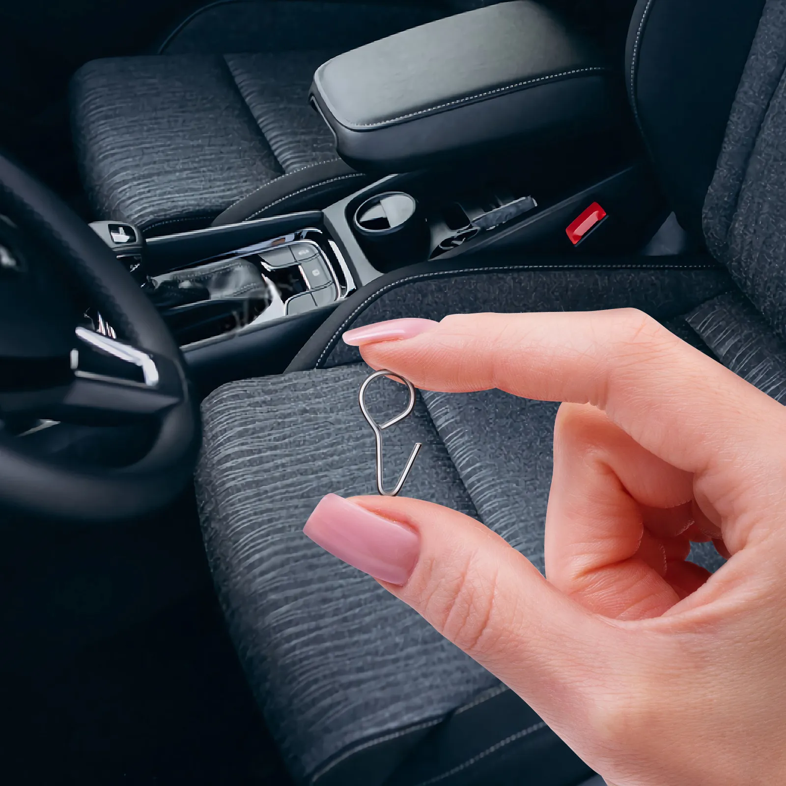 100Pcs Auto Seat Cover Hooks Premium Metal Cushion Stabilizers Non-Slip Car Seat Mat Fasteners Reliable Fixing Car Interior
