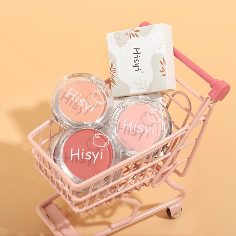 Daily single-color blush - Blush with a subtle wine-like sheen, fine glittering, natural color palette, pure makeup allure