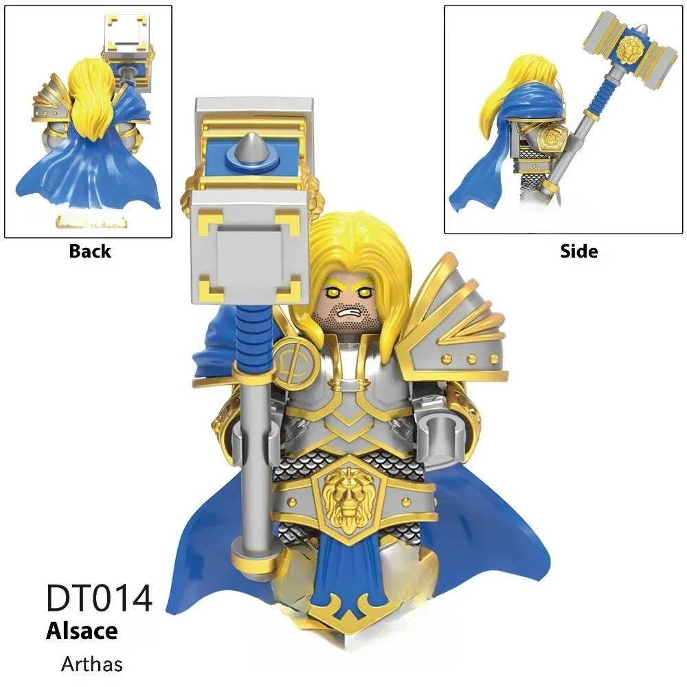 Mundo de warcraft jogo lich rei arthas menethil figura de ação pripheral blocos de construção modelo coleção artesanato presente brinquedos crianças