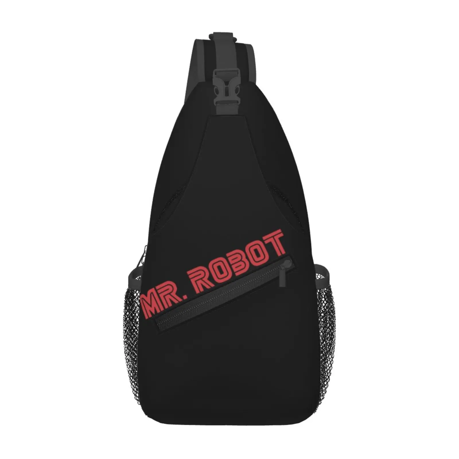 Mr Robot Text Sling Bag Casual Crossbody Backpack Unisex One Shoulder Chest Bag Large Capacity Daypack for Travel Sport Hiking
