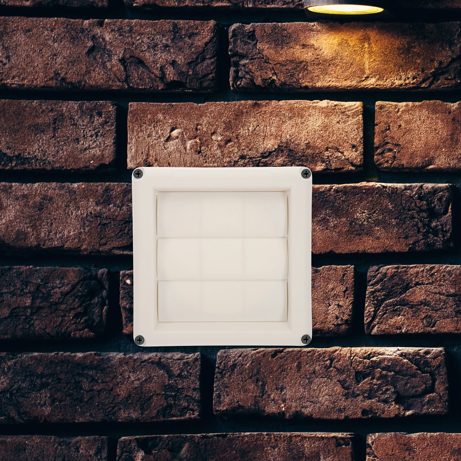 

4 Inch Air Conditioner Outlet Vent Cover White Plastic Louvered Grille External Wall Exhaust Dryer Vents House Outdoor