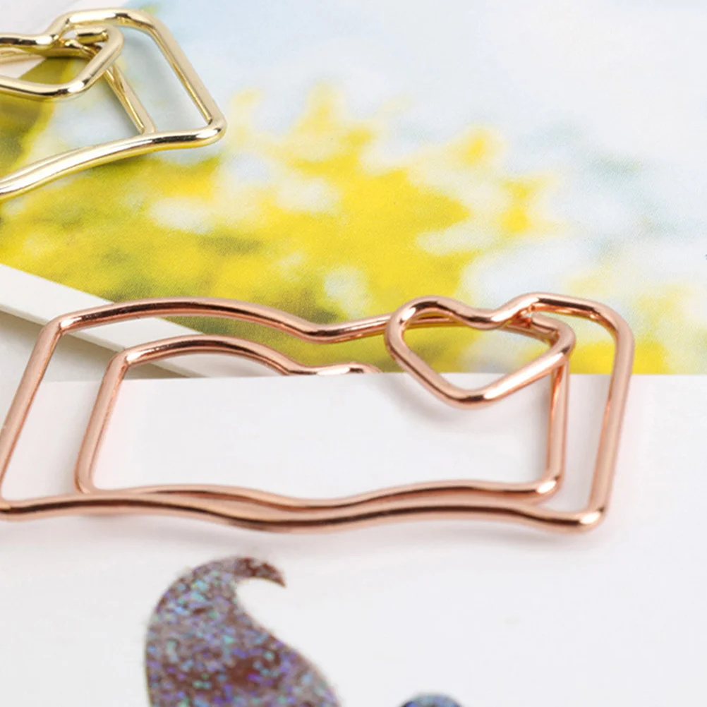 20Pcs Professional Stainless Steel Paper Clips Smooth Beautiful Long Life Simple Operation Office Accessories Decorative Small