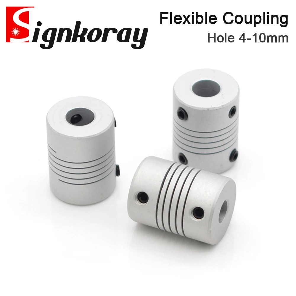 SignkoRay سبائك الألومنيوم اقتران مرن التشفير لف محرك متدرج اقتران D19mm L25mm ثقب داخلي 4-10 مللي متر