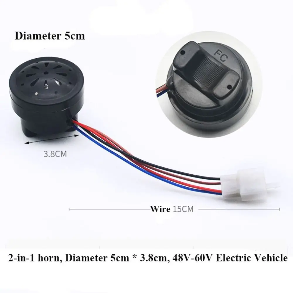 Bocina coche eléctrico 48V-60V – Timbre LED direccional y marcha atrás - imagen 4