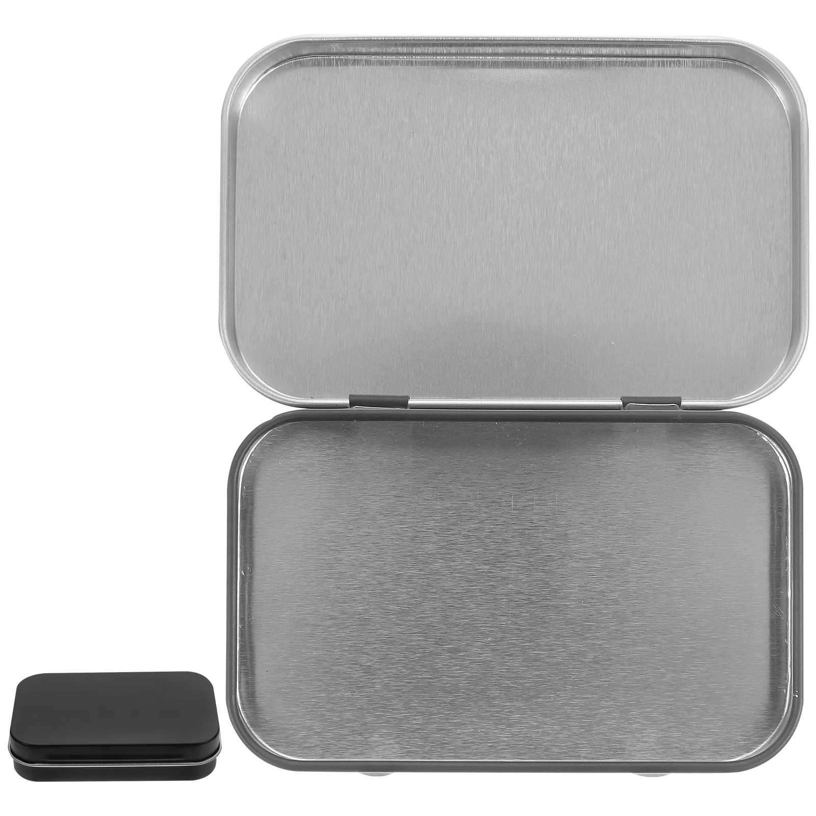 

Iron Small Rectangular Candy Box Cookie Tin with Lid Portable Metal Cookie Can Storage Case Gift Container for Biscuits Candy