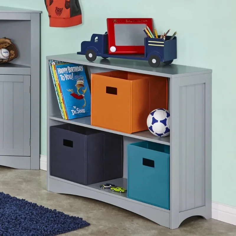 

Kids Playroom Horizontal Toy Organizer Bookshelf with Open Storage Shelves