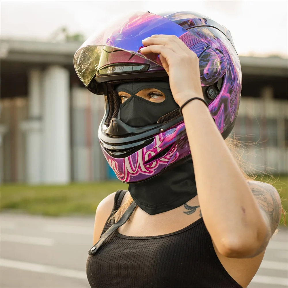 Black Full Face Cover Hat Balaclava Army Tactical CS Cycling Motorcycle Hats Summer Sun UV Protection Scarf Outdoor Sport Mask