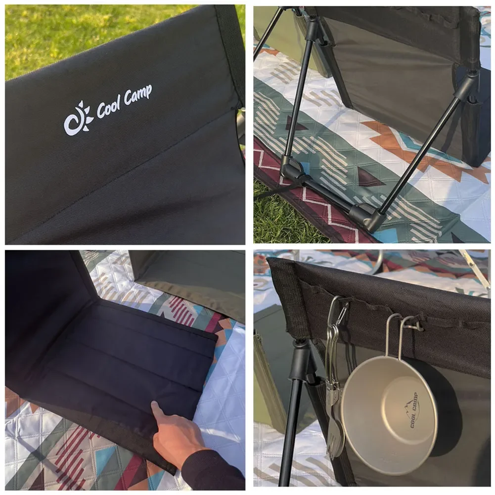 Opvouwbare Camping Stoel Outdoor Tuin Park Enkele Luie Stoel Rugleuning Kussen Balkon Gazon Picknick Rugleuning Stoel Strandstoelen