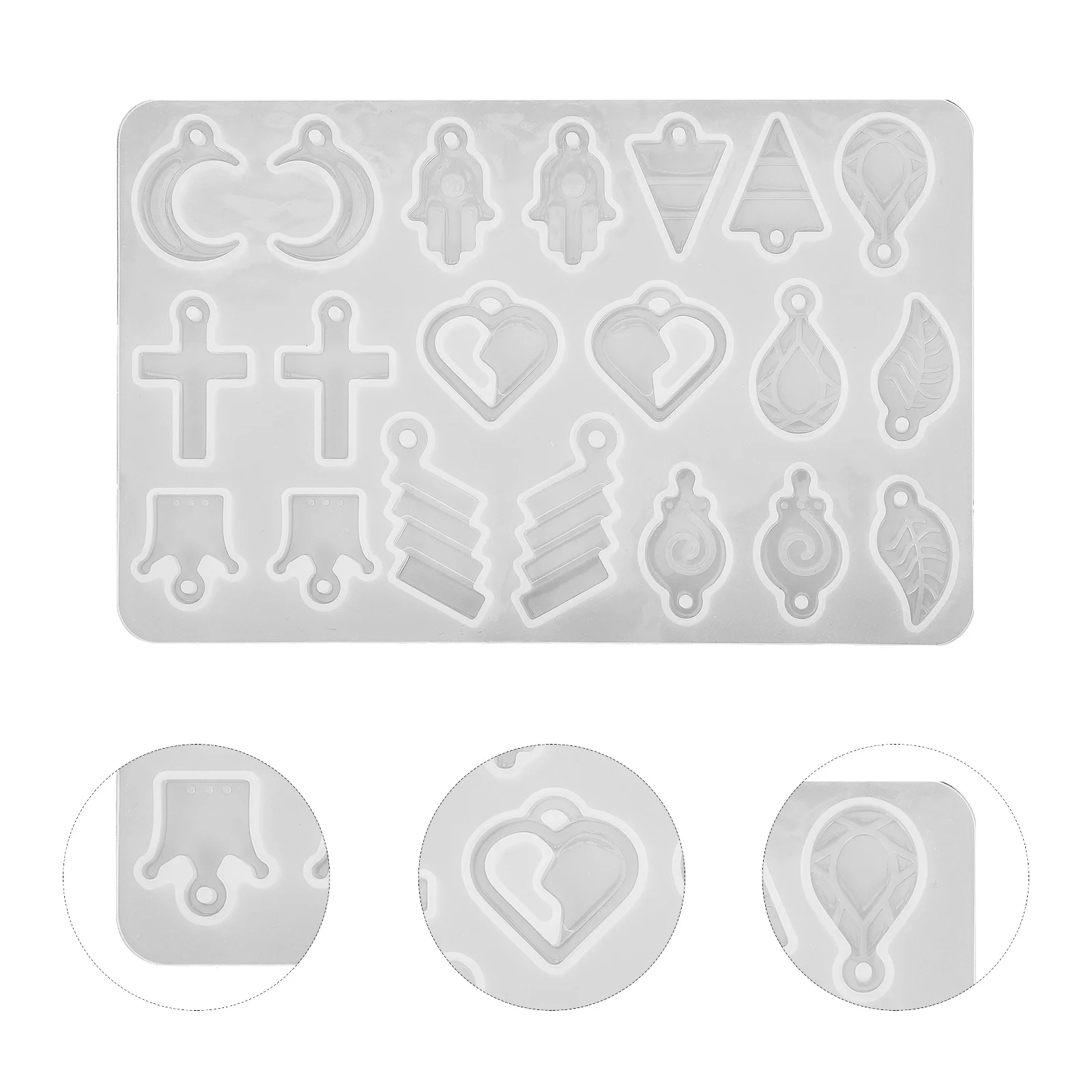 

Pendant Mold Silicone DIY Jewelry Making Craft Resin Epoxy Molds for Necklace Dangle Charm Hanging Adornment Flexible Reusable