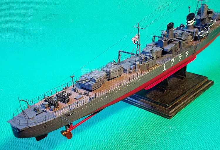 1/200 IJN Shiratsuyu Destroyer Paper Model Warship Manual DIY Handmade Papercraft