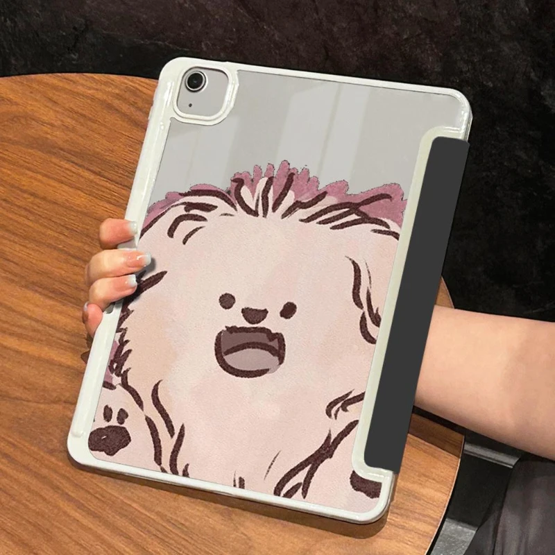 

Smart Cover Case for 2021 10.2 7/8/9 Generation Pro 11 2nd 3rd 4th Ipad Air3 10.5 Cute Pet Print Tablet Case Ipad 5th 6th 9.7