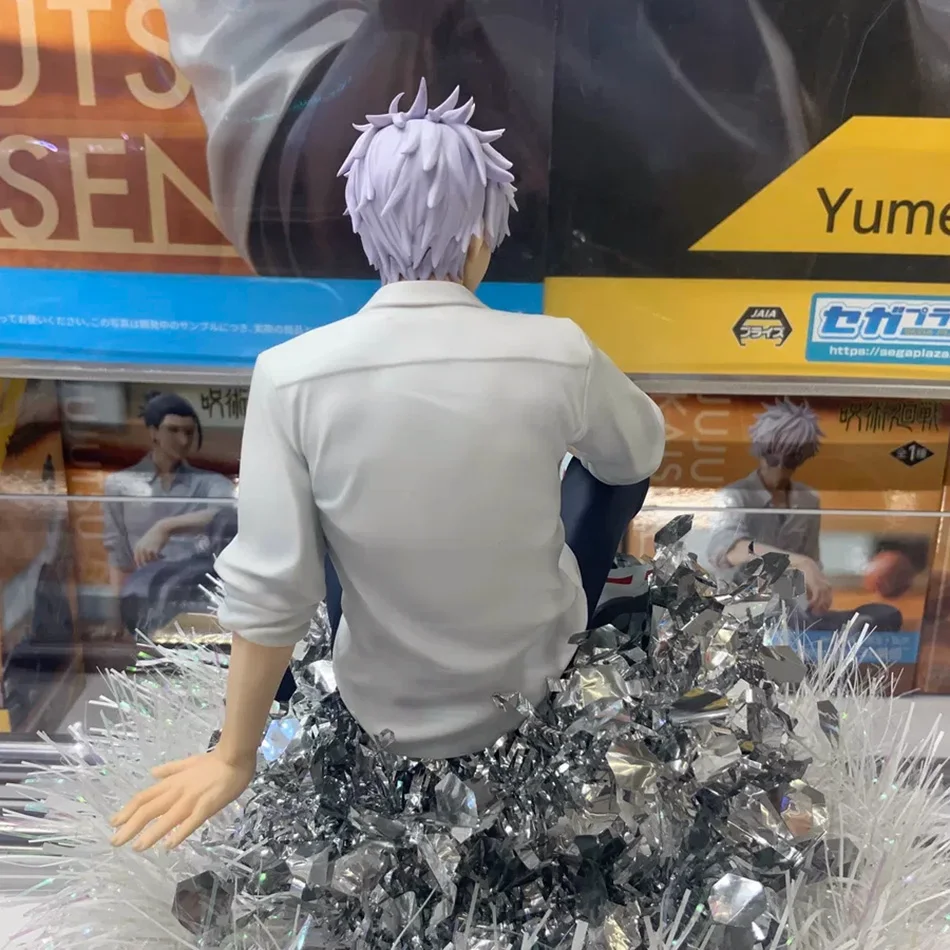 10 سنتيمتر جوجو ساتورو أنيمي Jujutsu Kaisen الشكل Satoru Gojo الراحة وقت الجلوس موقف يأتي هدية لعبة عمل الشكل البلاستيكية
