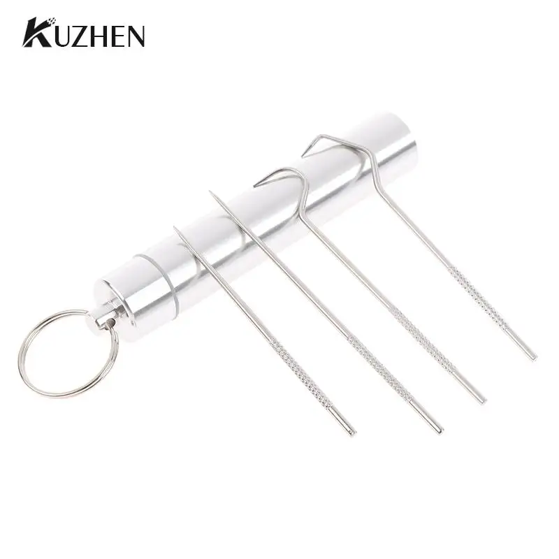 7Pcs Stainless Steel Toothpick Household Travel Tooth pick With Case Oral Clean