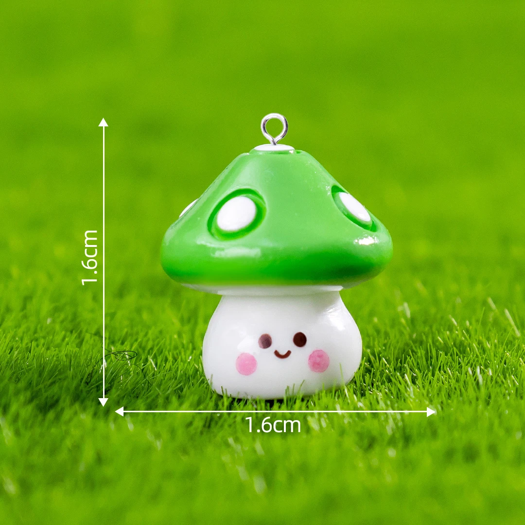10pcs Kawaii Vegetable Mushroom Resin Charms Kawaii Cute Small Pendants Crafts Decor DIY Earring Jewelry Making C462