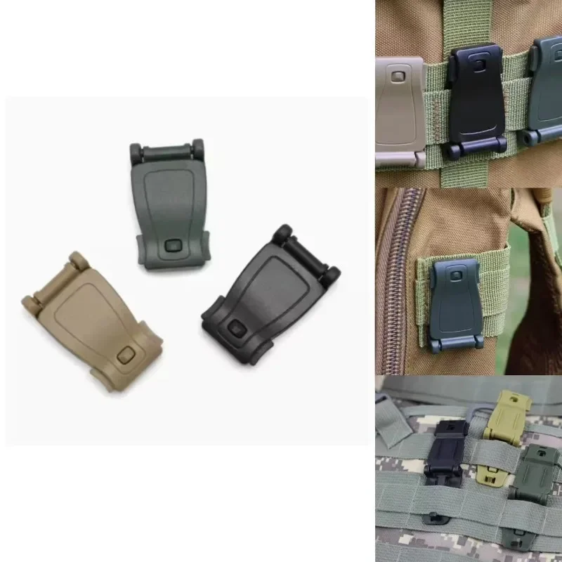 

1pcs/10pcs Plastic Molle Fixed Buckle Outdoor Military Fan Backpack Accessories Molle Ribbon Connection Buckle Tactical Buckle