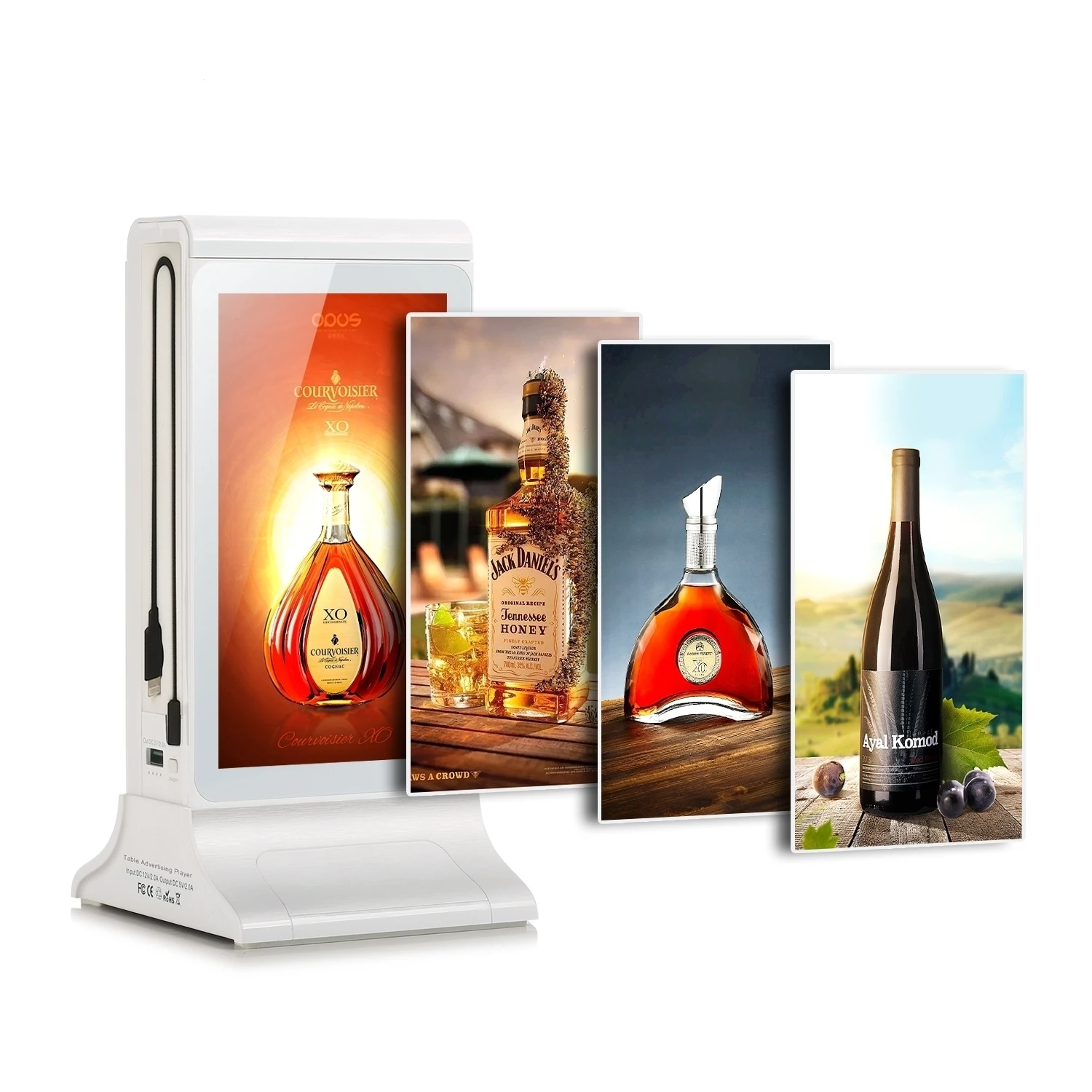 Single Vertical LCD Touch Screen Table Top Digital Signage Displays Charging Advertising Player for Restaurant bar Hotel