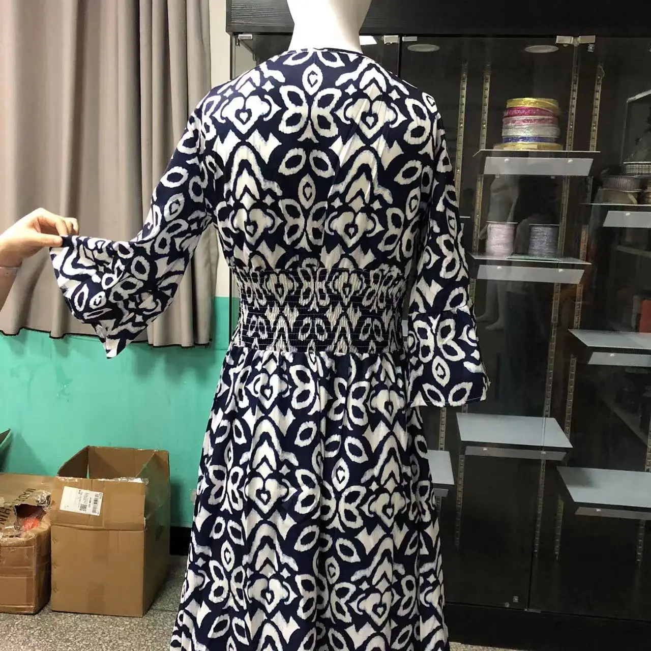 Bloemenjurk Strand V-Hals Lange Rok Dames Losse En Slanke Rok