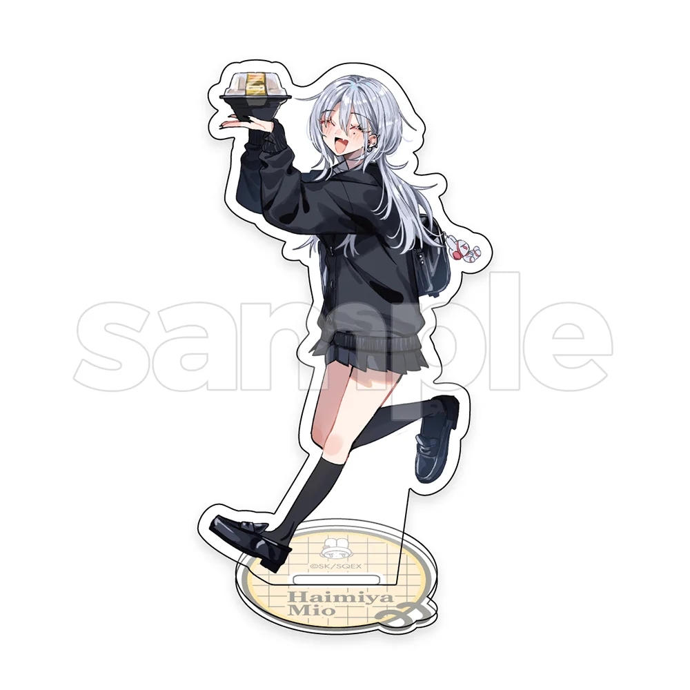 Haimiya Senpai Is Scary But Lovely Haimiya Mio 15cm Acrylic Stand Keychain Black Hoodie Ramen Box Outfit Ver Tabletop Decor Gift