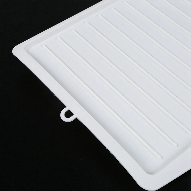 2X Plastic Dish Drainer Drip Tray Plate Cutlery Rack Kitchen Sink Rack Holder Large White