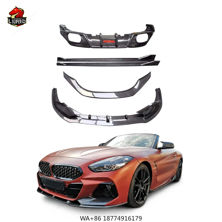 

2019-2023 Z4 G29 Carbon Fiber Body Kit AC Style Front Lip Side Skirt Rear Diffuser Spoiler Spoiler Body Accessories