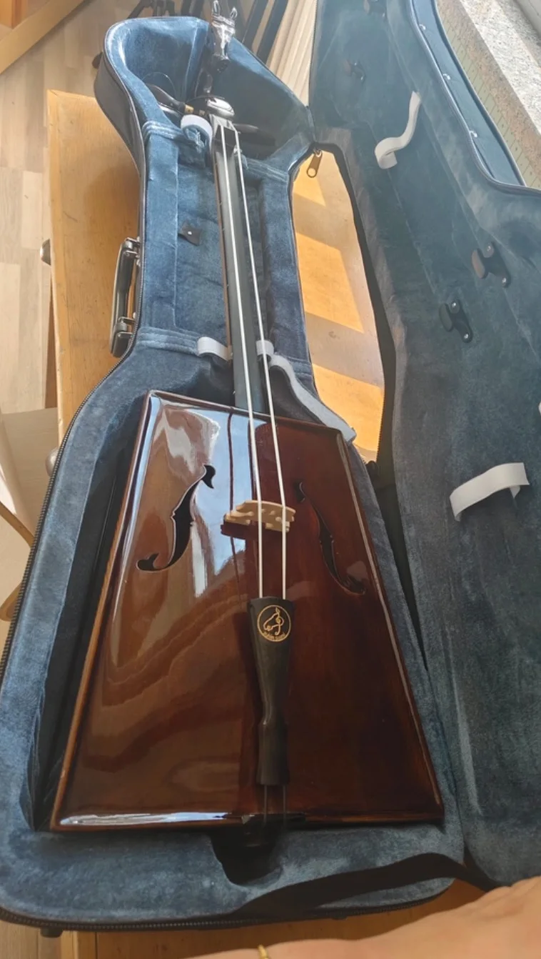 Morin Khuur Brown Inner Mongolia Traditional String Instrument Chinese Folk Musical Instrument for Practice Performance