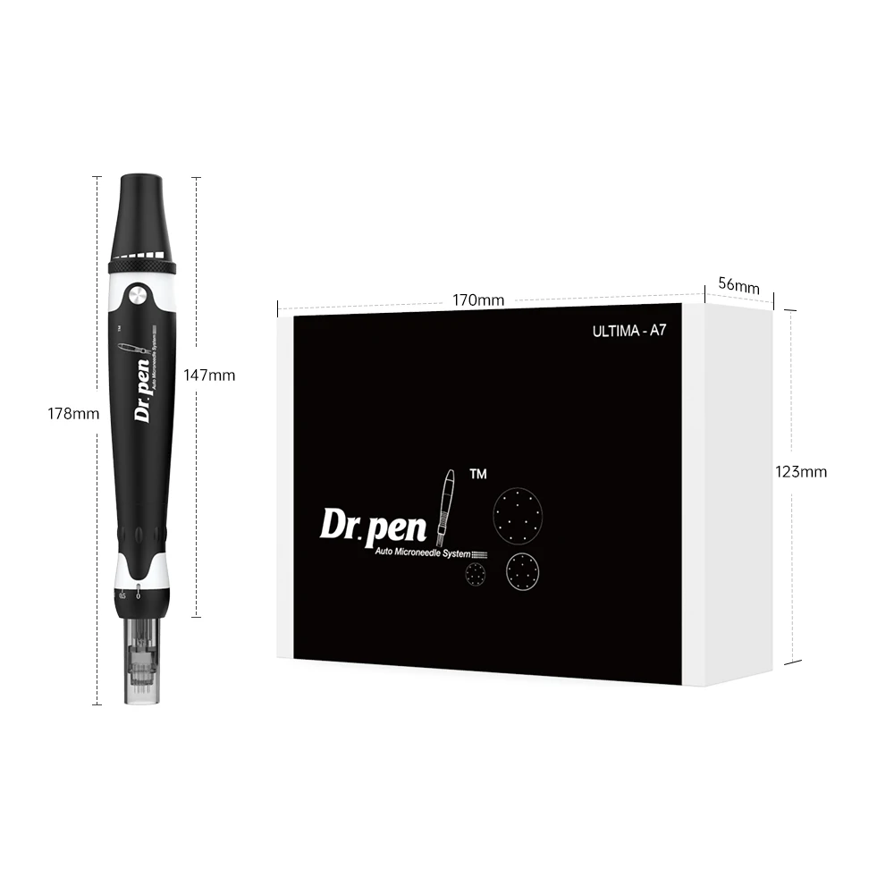 Dr. Pen Ultima A7 – Kit professionnel, stylo de beauté électrique filaire multifonction authentique, soins de la peau pour le visage et le corps