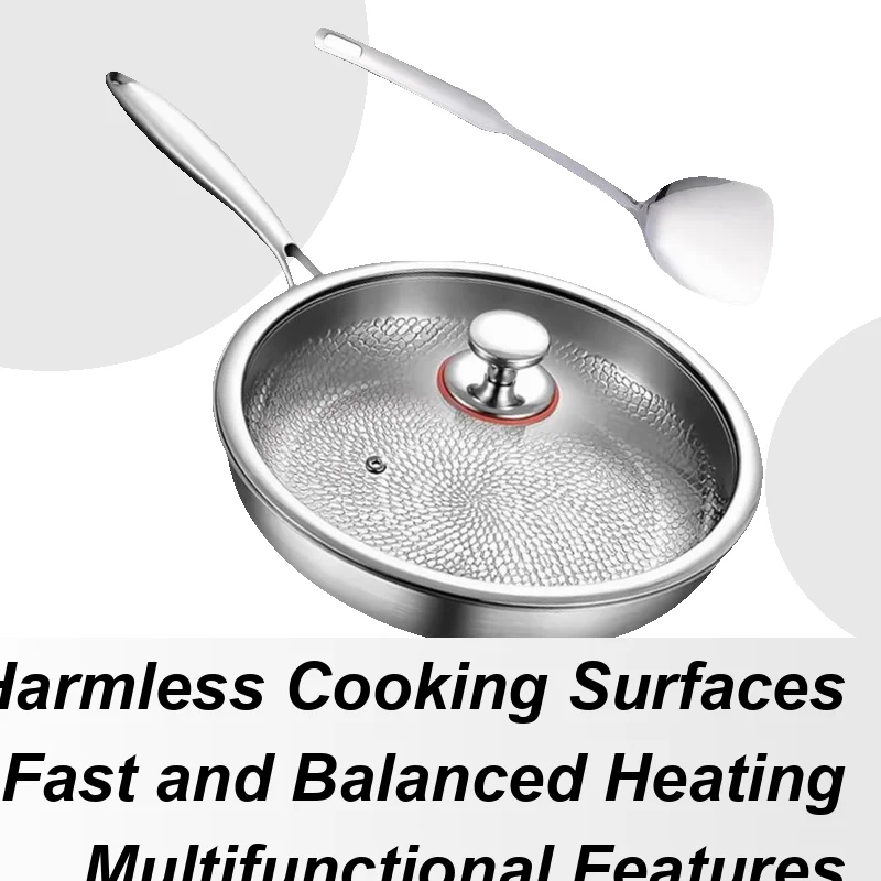 

Сковороды из титановой стали с антипригарным покрытием, с крышкой и лопаткой, наборы кухонной посуды для рыбы, стейка, блинов, выпечки