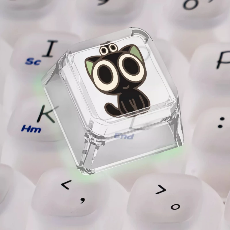 New Anime Figure Luoxiaohei Personalized Creativity Single Resin Cute Design Sense Keycaps Mechanical Transparent Keyboard Gift