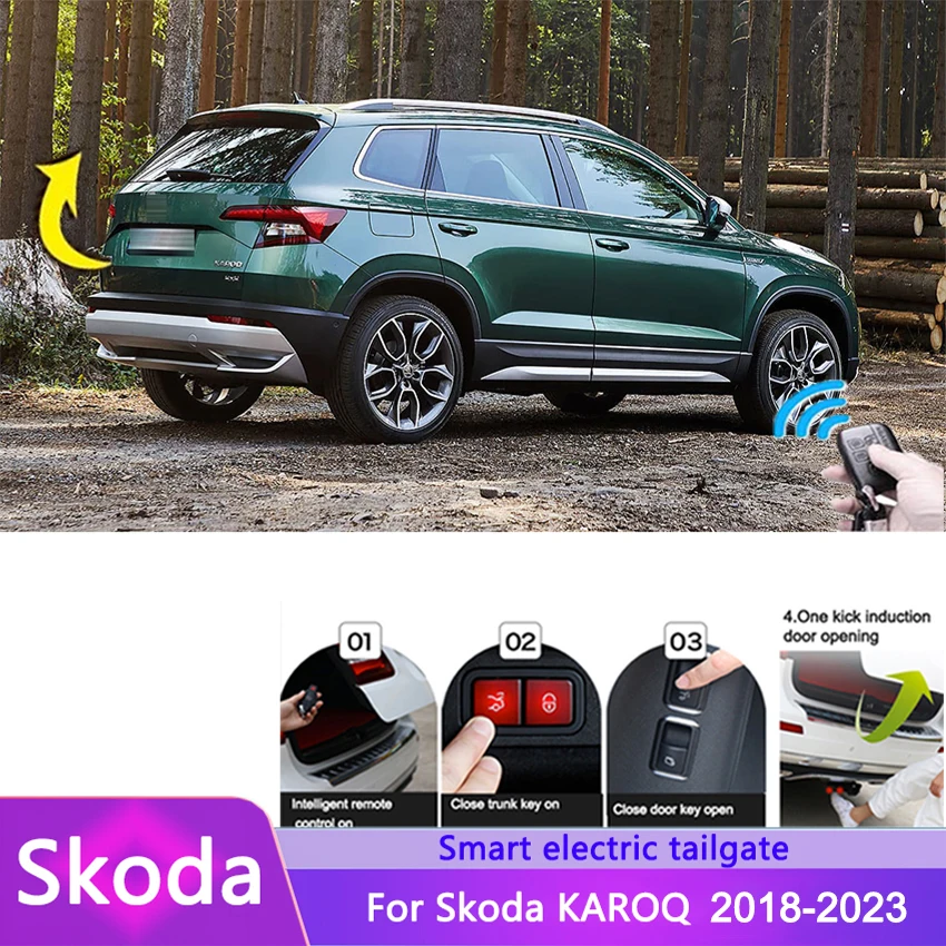 Car Electric Tailgate For Skoda KAROQ 2018-2023 Intelligent Tail Box Door Power Operated Trunk Decoration Refitted Upgrade