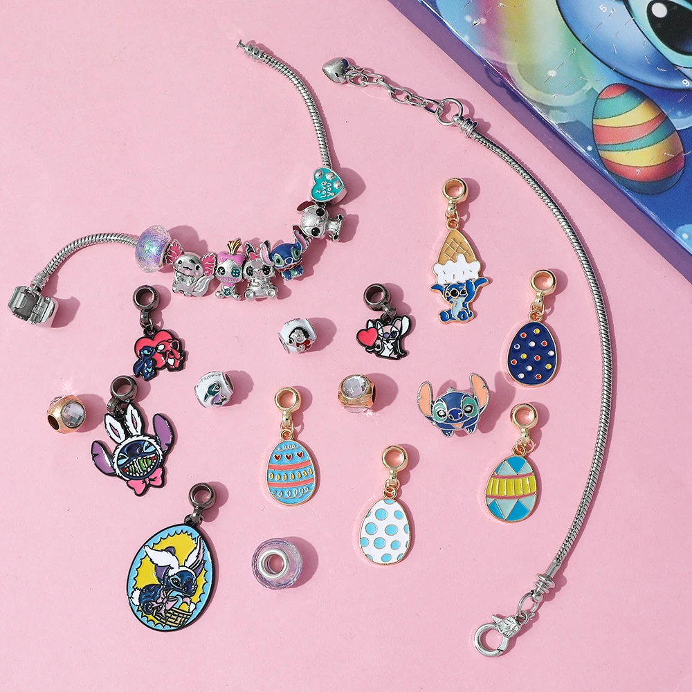 Disney Classic Popular Cartoon Stitch Series DIY Beaded Bracelet Blind Box Set Easter Series Party Gifts to Friends