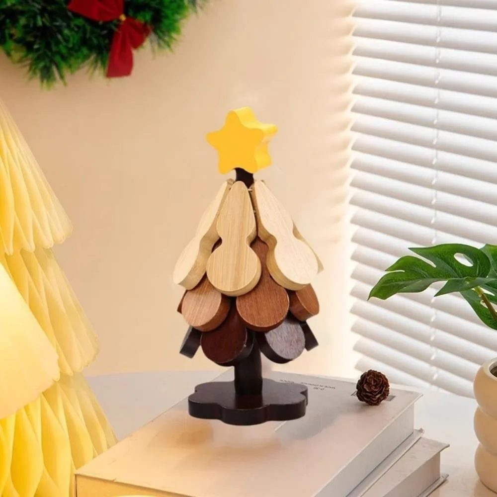 Multi-functional Christmas Tree Coasters Heat Resistant Anti Scald Foldable Coasters Non-slip Foldable Dish Insulation Pad