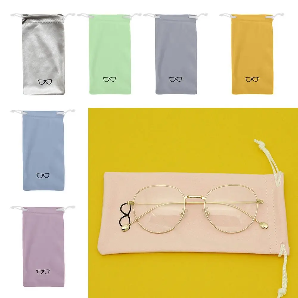 

Protective Cover Microfiber Glasses Cloth Storage Bag Dustproof Portable Sunglasses Drawstring Pouch Eyewear Protector Men Women