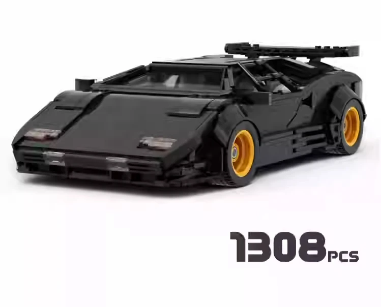 MOC-57851 City High-Tech Racing Building Block Kit Countach LP5000 QV Super Sports Car Model DIY Kids Puzzle Toys Birthday Gift