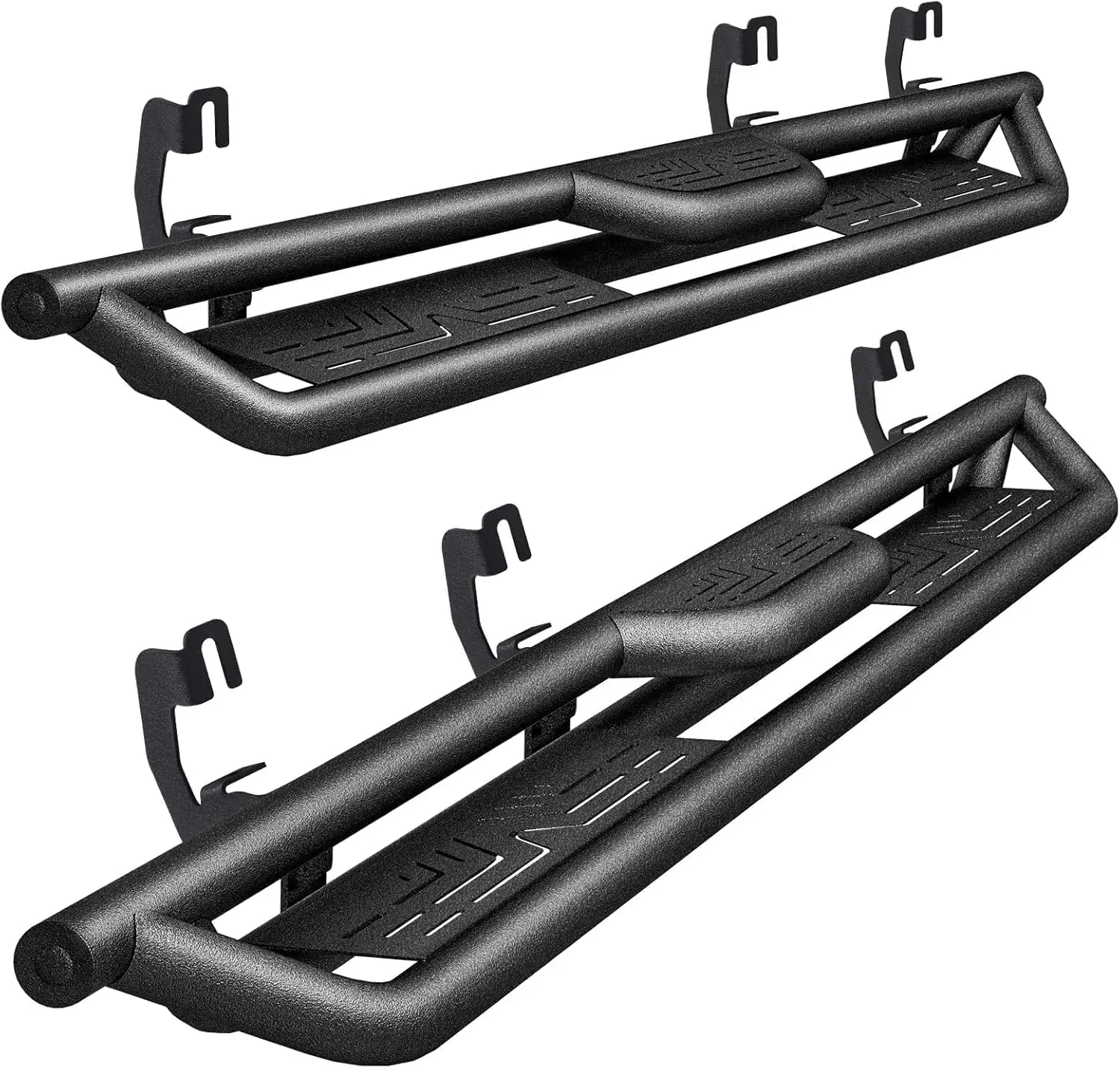 

Running Boards for Chevy Silverado/GMC Sierra Crew Cab (2007-2019), Heavy Duty Carbon Steel, Drop Down Design for Side Access